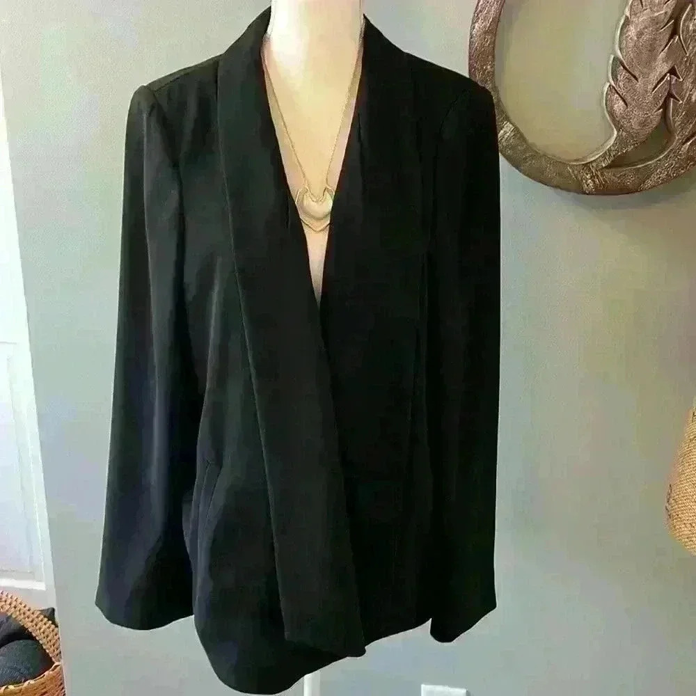 Classic Eileen Fisher black Blazer size L